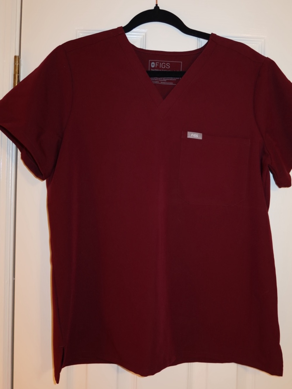 Figs Burgundy Scrub Top